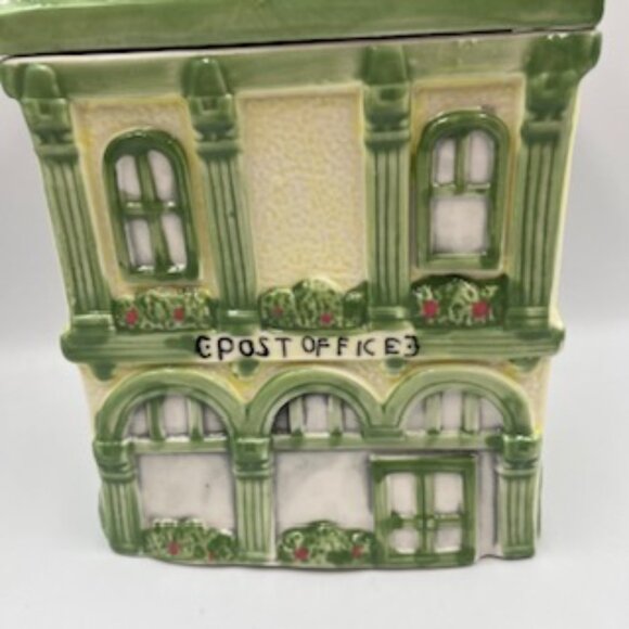 Vintage Post Office Victorian Style Ceramic Cookie Jar Hand painted - Picture 4 of 12